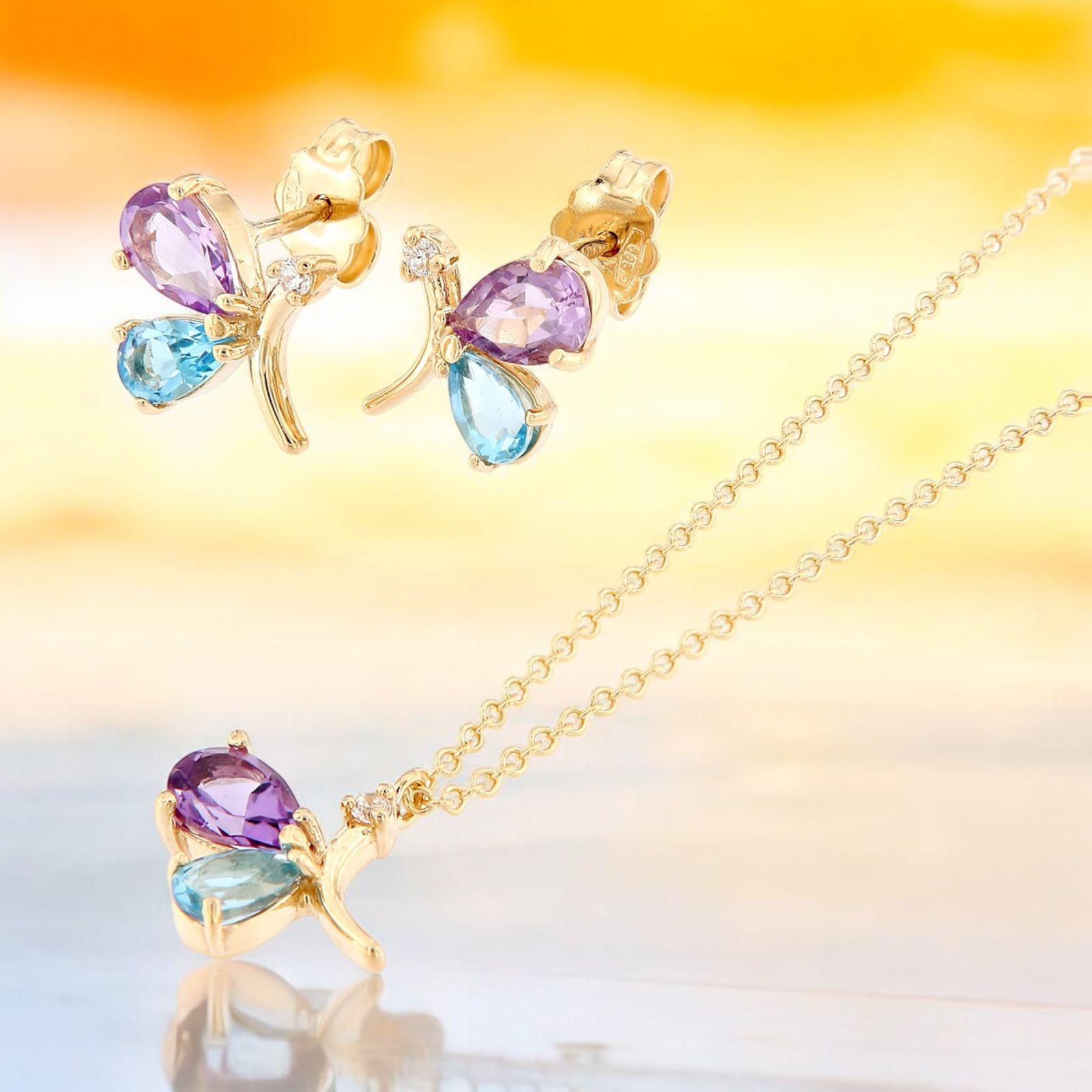 gold topaz jewelry, topaz ring, topaz earrings, topaz pendant