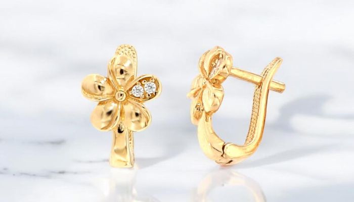 Детски златни обеци 14K в подаръчна кутия &ndash; ръчно изработени от ASTO Gold